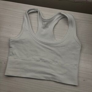 This is a medium crop top(can be used as a work out bra)